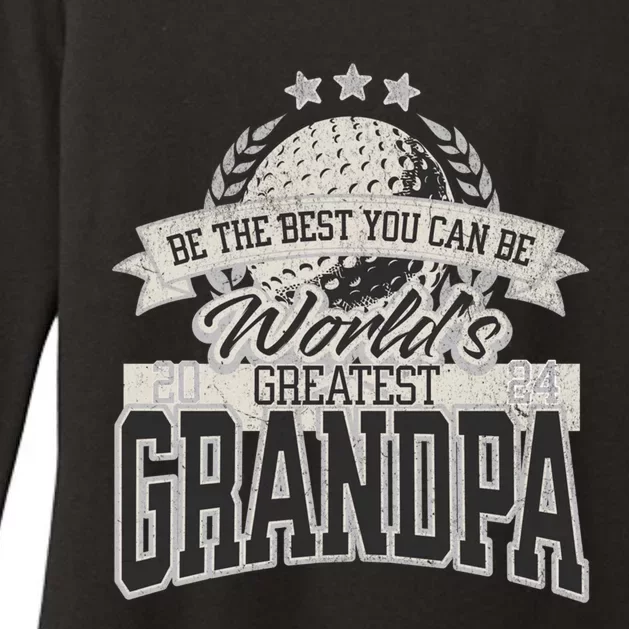 WorldS Greatest Grandpa FatherS Day Golf Meaningful Gift Womens CVC Long Sleeve Shirt