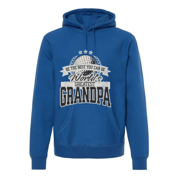 WorldS Greatest Grandpa FatherS Day Golf Meaningful Gift Premium Hoodie