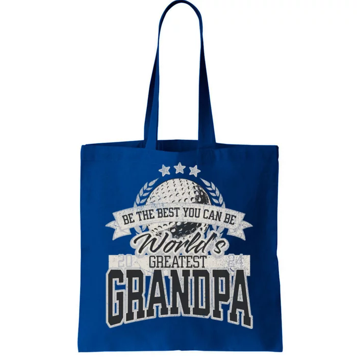 WorldS Greatest Grandpa FatherS Day Golf Meaningful Gift Tote Bag