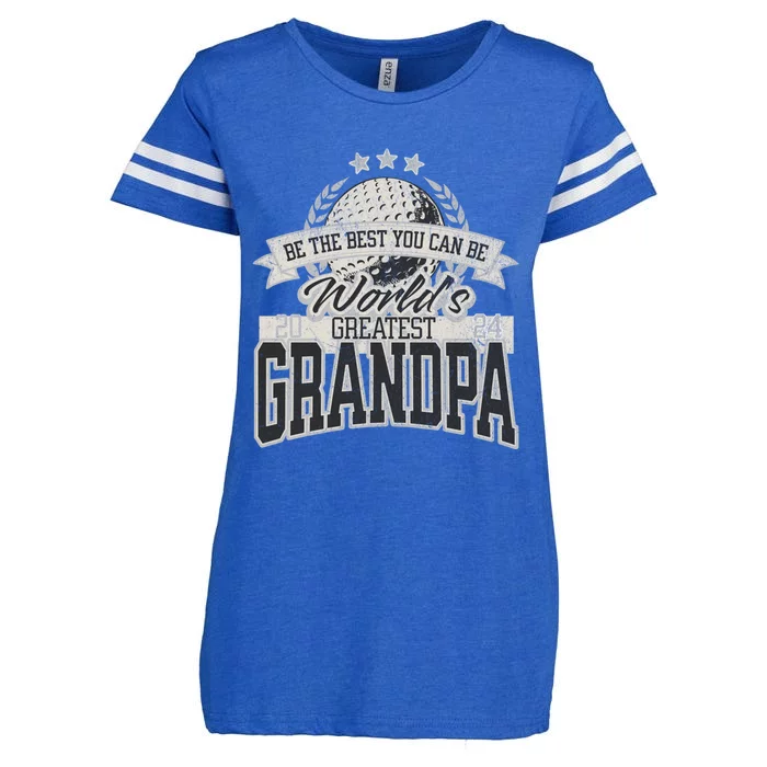 WorldS Greatest Grandpa FatherS Day Golf Meaningful Gift Enza Ladies Jersey Football T-Shirt