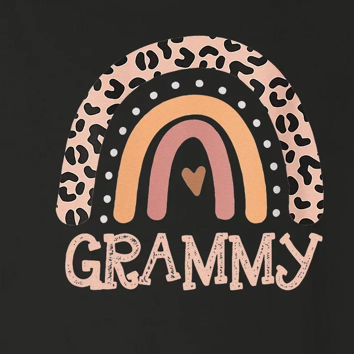 Womens Grammy Gifts For Mother Grandmother Family Rainbow Leopard Toddler Long Sleeve Shirt