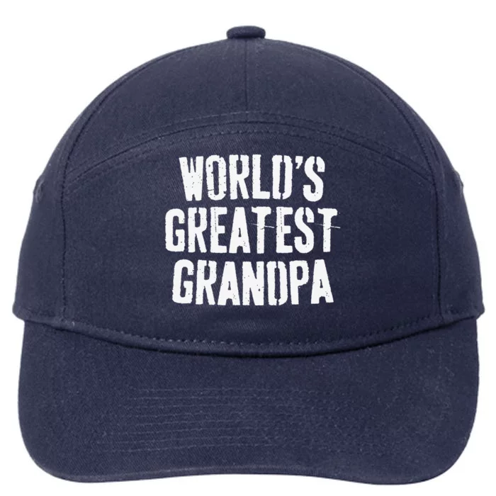 Worlds Greatest Grandpa Fathers Day 7-Panel Snapback Hat