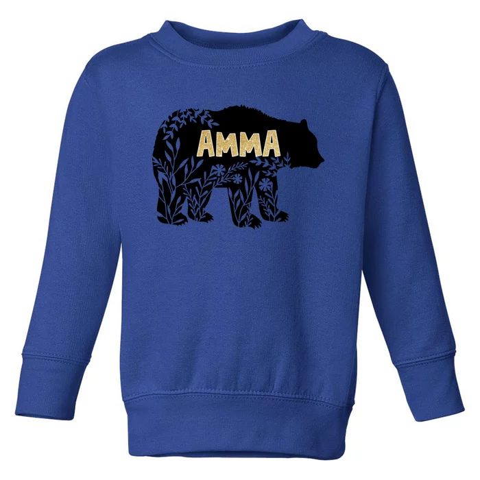 Wo Great Gift For Grandmother Great Gift Amma Bear Gift Toddler Sweatshirt