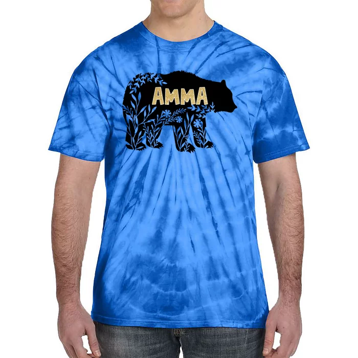 Wo Great Gift For Grandmother Great Gift Amma Bear Gift Tie-Dye T-Shirt