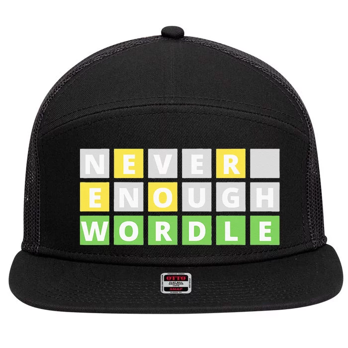 Word Game Gift 7 Panel Mesh Trucker Snapback Hat