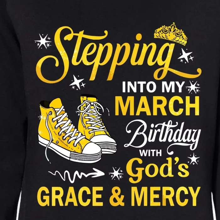 With Gods Grace Mercy Womens California Wash Sweatshirt