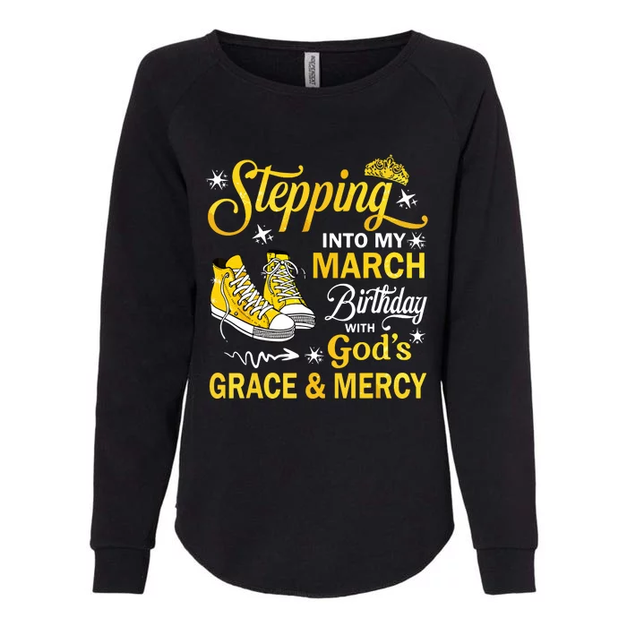 With Gods Grace Mercy Womens California Wash Sweatshirt