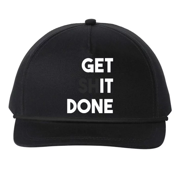 Workout Gym Get Shit Done In Fitness Work Hard Cool Gift Snapback Five-Panel Rope Hat