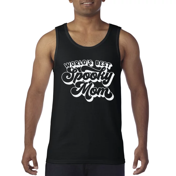 Women Goth Graphic Momster WorldS Best Spooky Mom Tank Top