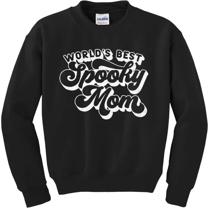 Women Goth Graphic Momster WorldS Best Spooky Mom Kids Sweatshirt