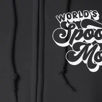 Women Goth Graphic Momster WorldS Best Spooky Mom Full Zip Hoodie