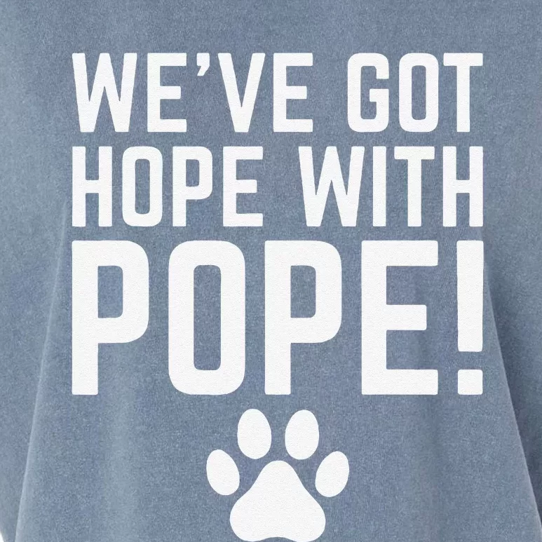 WeVe Got Hope With The Pope Kentucky Paw Print Garment-Dyed Women's Muscle Tee