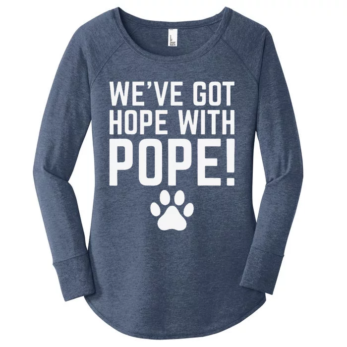 WeVe Got Hope With The Pope Kentucky Paw Print Women's Perfect Tri Tunic Long Sleeve Shirt