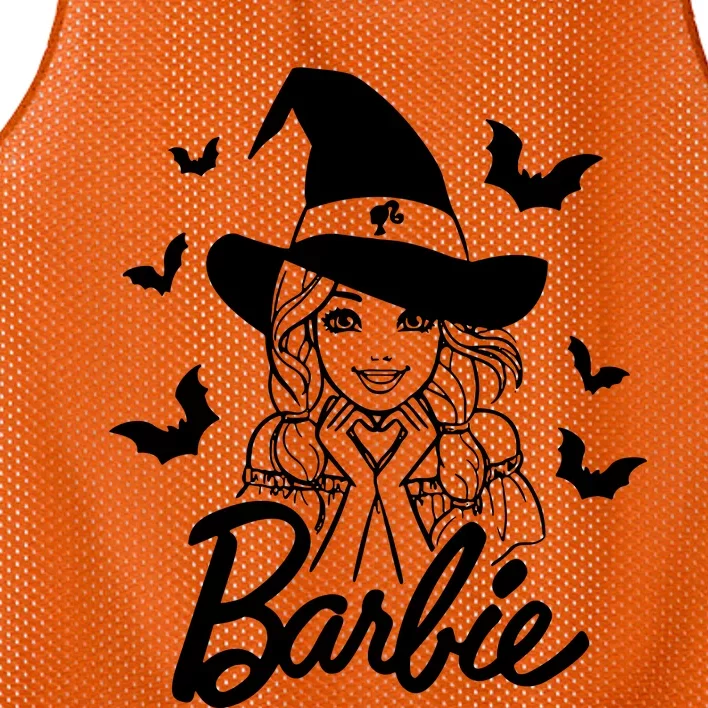 Witch Girl Halloween Mesh Reversible Basketball Jersey Tank