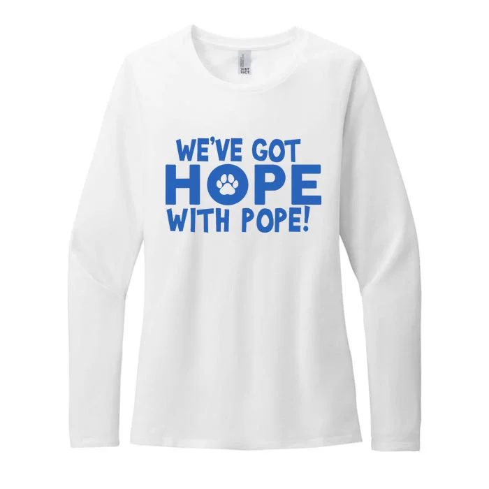 WeVe Got Hope With The Pope Kentucky Paw Print Womens CVC Long Sleeve Shirt