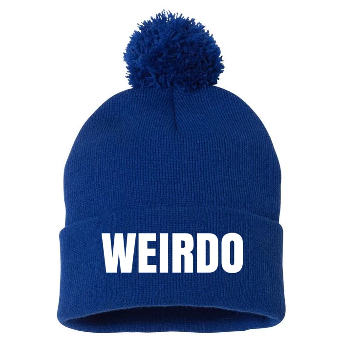 Weirdo Gift Hooded Gift Great Gift Nerd Geek Funny Great Gift Pom Pom 12in Knit Beanie