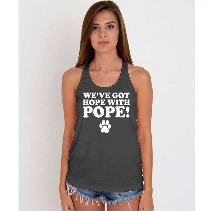 WeVe Got Hope With Pope Women's Knotted Racerback Tank