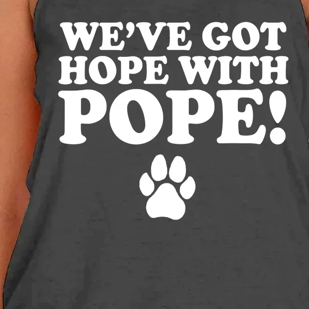 WeVe Got Hope With Pope Women's Knotted Racerback Tank