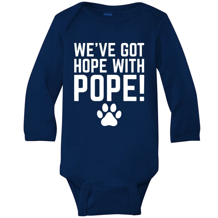 WeVe Got Hope With The Pope Kentucky Paw Print Baby Long Sleeve Bodysuit