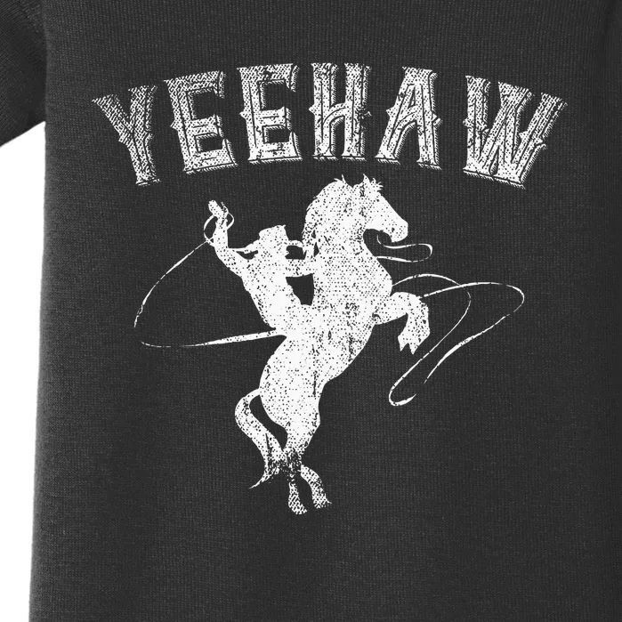 Western Gift Horse Bull Riding Rodeo Yeehaw Cowboy Baby Bodysuit