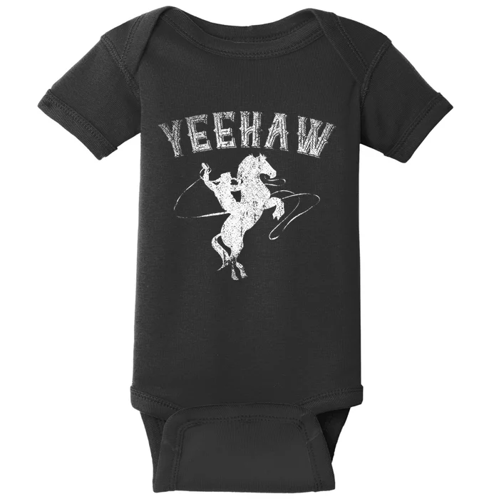 Western Gift Horse Bull Riding Rodeo Yeehaw Cowboy Baby Bodysuit