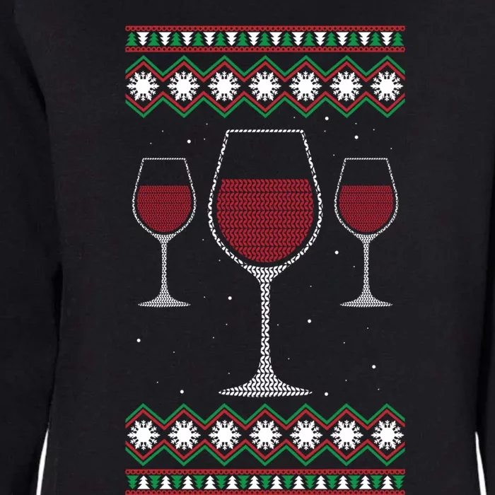 Wine Glass Ing Alcohol Ugly Xgiftmas Cool Christmas Funny Gift Womens California Wash Sweatshirt