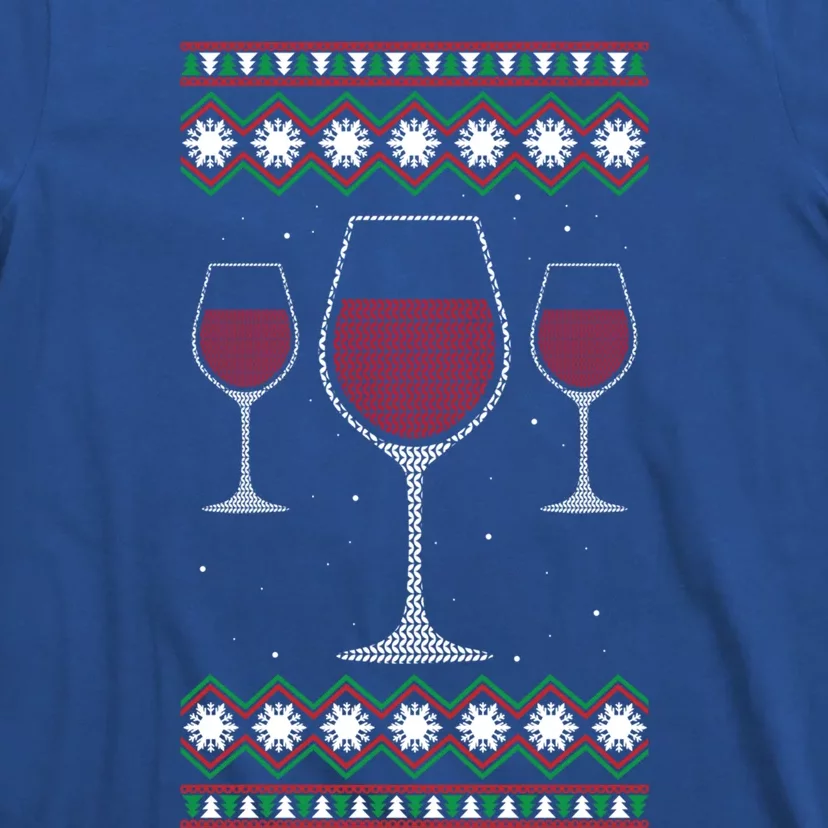 Wine Glass Ing Alcohol Ugly Xgiftmas Cool Christmas Funny Gift T-Shirt