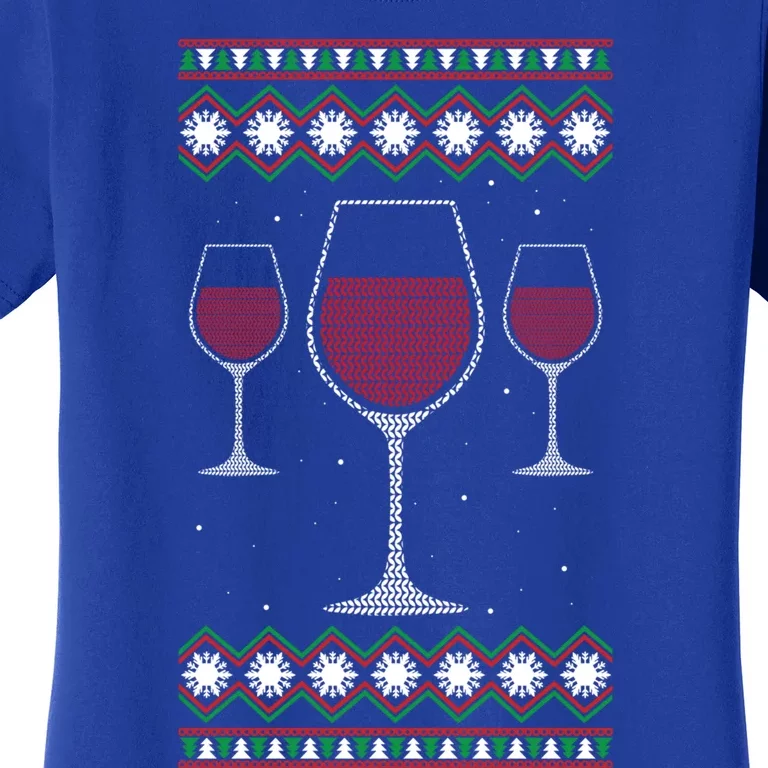 Wine Glass Ing Alcohol Ugly Xgiftmas Cool Christmas Funny Gift Women's T-Shirt