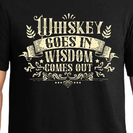 Whiskey Goes In Wisdom Comes Out Drinker Drinking Whisky Pajama Set