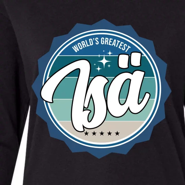 Worlds Greatest Isa Finnish Dad Cute Gift Womens Cotton Relaxed Long Sleeve T-Shirt