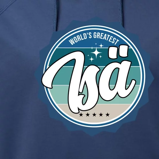 Worlds Greatest Isa Finnish Dad Cute Gift Performance Fleece Hoodie