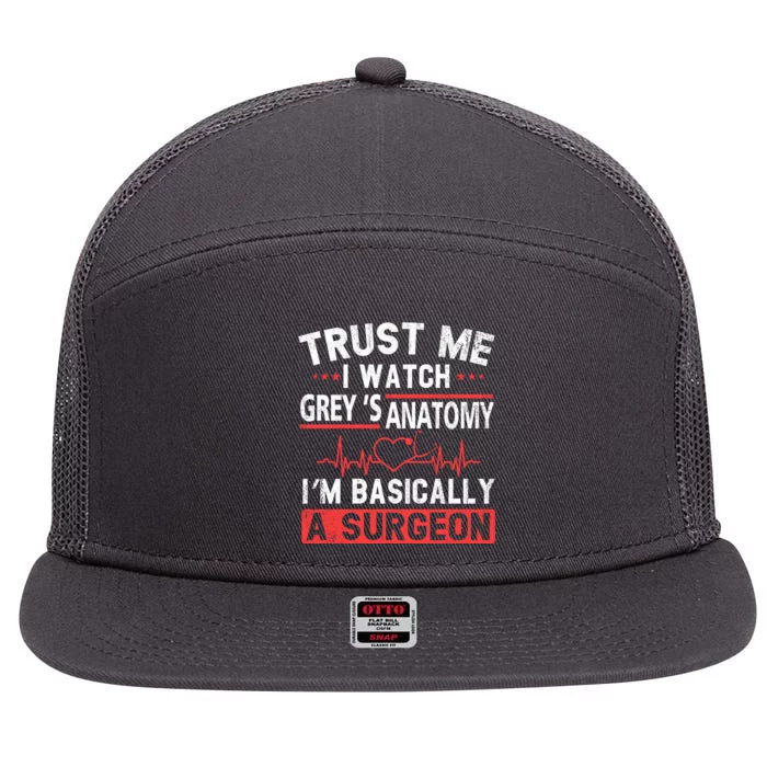 Watch Grey's I Am Basically A Surgeon 7 Panel Mesh Trucker Snapback Hat