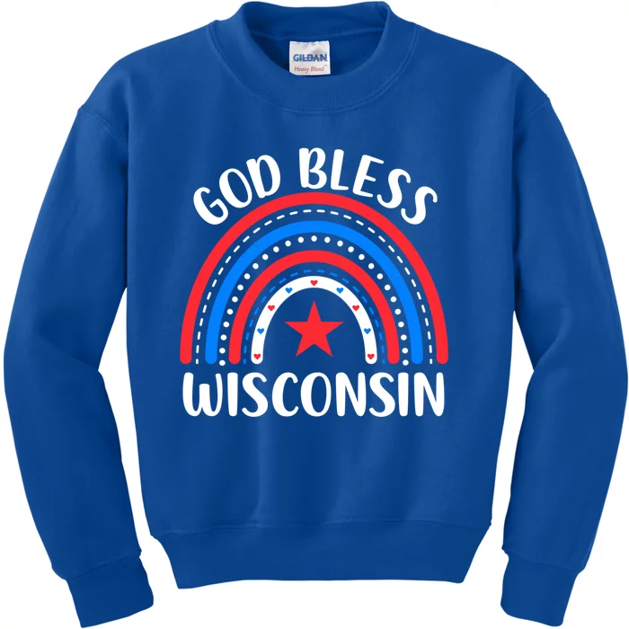 Wisconsin Gift I Love Wisconsin Usa Gift Kids Sweatshirt