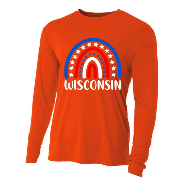 Wisconsin Gift I Love Wisconsin Usa Funny Gift Cooling Performance Long Sleeve Crew