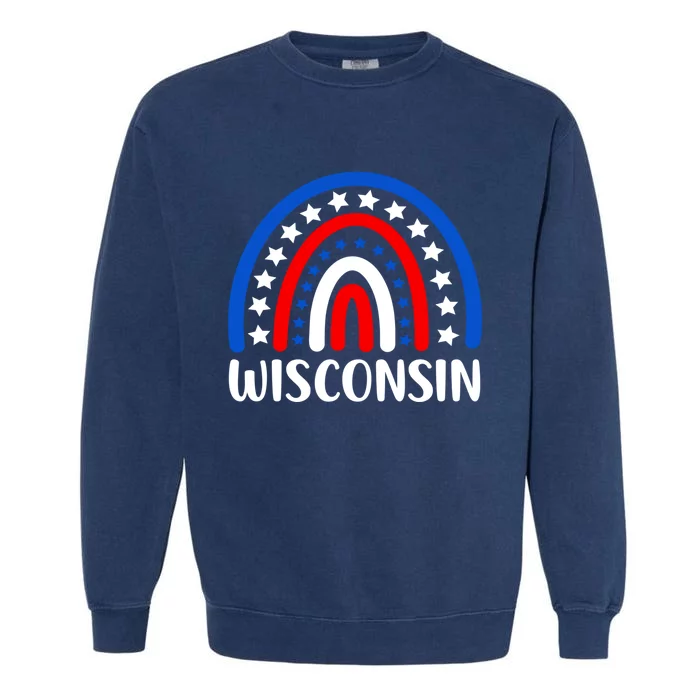 Wisconsin Gift I Love Wisconsin Usa Funny Gift Garment-Dyed Sweatshirt