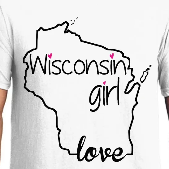 Wisconsin Girl I Love Wisconsin Home State Pajama Set