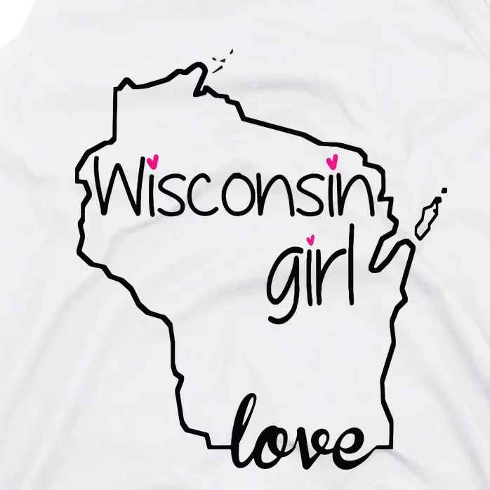 Wisconsin Girl I Love Wisconsin Home State Tank Top