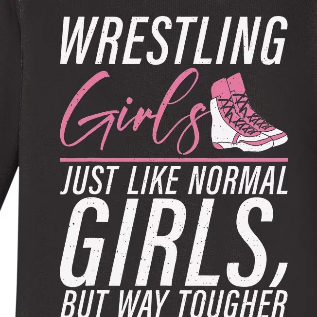 Wrestling Girls just like normal Girls but way tougher Baby Long Sleeve Bodysuit