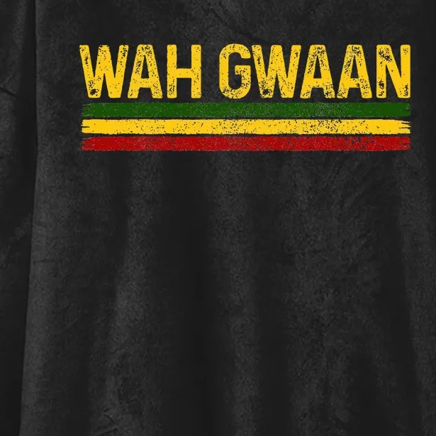 Wah Gwaan Jamaican Pride Reggae Music Rastafari Rasta Hooded Wearable Blanket