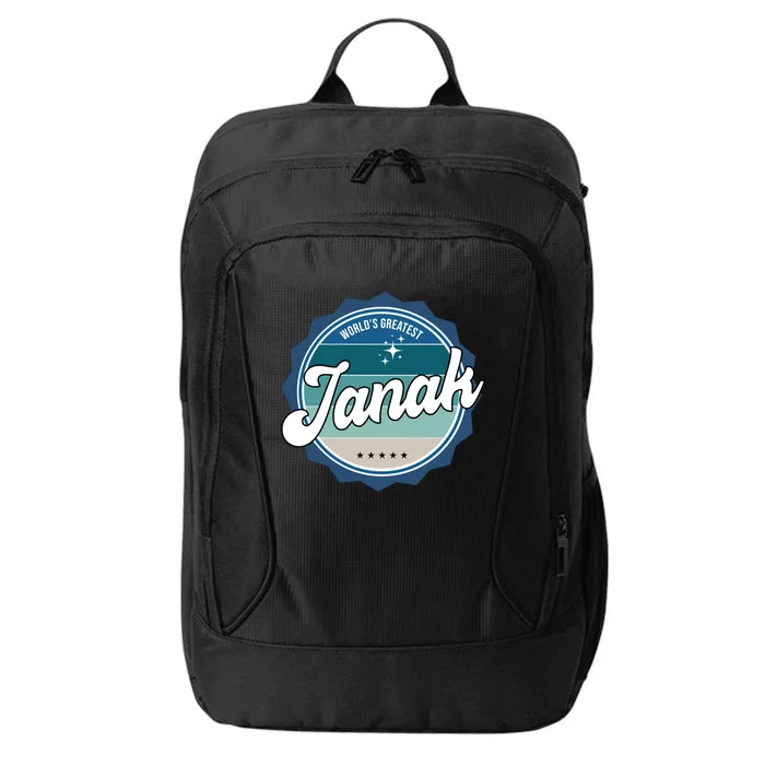 Worlds Greatest Janak Sanskrit Dad Gift City Backpack