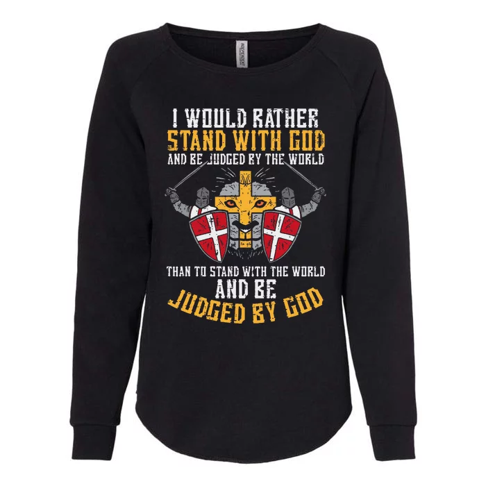 With God Jesus Christian Womens California Wash Sweatshirt