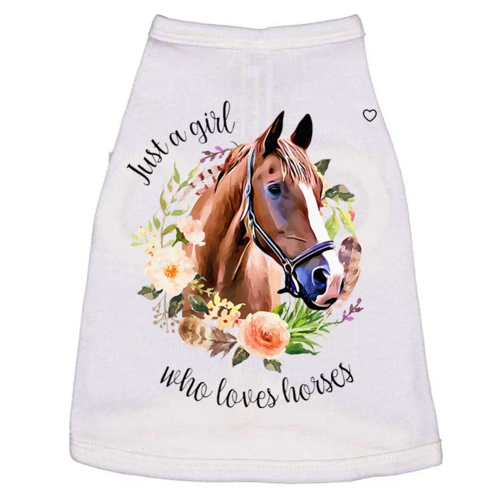 Wo Girl Just A Girl Who Loves Horses Riding Doggie Tank