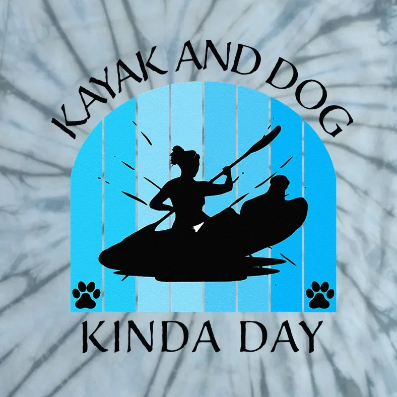 Women Girls Kayak Kayaking Boating Dog Owner Summer Tee Tie-Dye T-Shirt