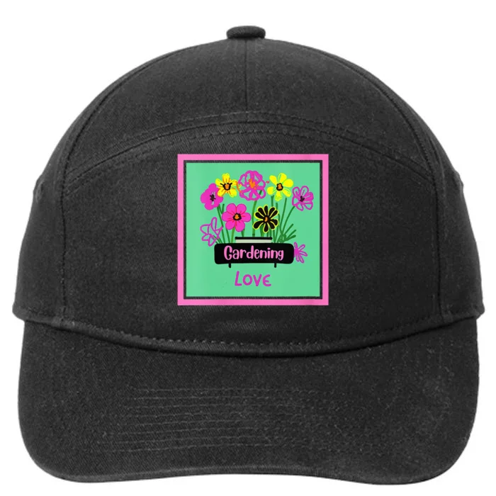 Womens Gardening Lover Plant Nature Flower Blue Pink Yellow Green 7-Panel Snapback Hat