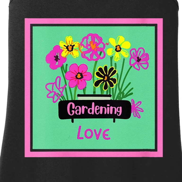 Womens Gardening Lover Plant Nature Flower Blue Pink Yellow Green Ladies Essential Tank