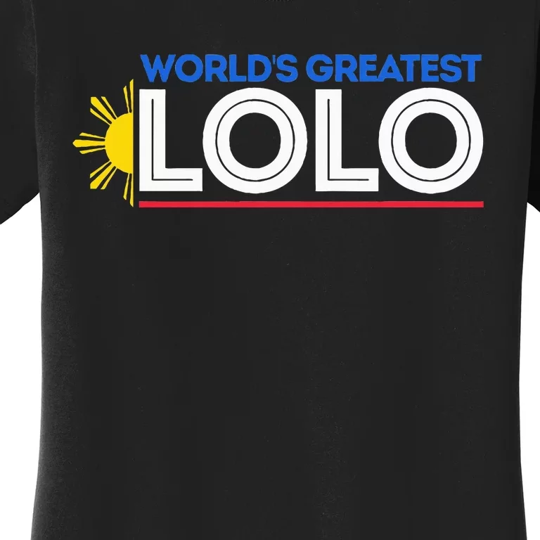 WorldS Greatest Lolo Filipino Grandpa Pinoy Women's T-Shirt