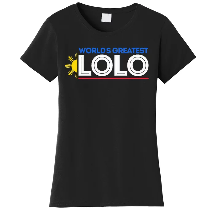 WorldS Greatest Lolo Filipino Grandpa Pinoy Women's T-Shirt