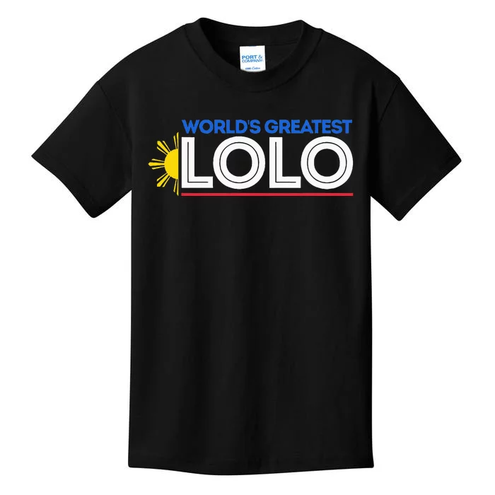 WorldS Greatest Lolo Filipino Grandpa Pinoy Kids T-Shirt