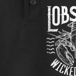 Wicked Good Lobstah Funny Maine Boston Cape Cod Lobster Dry Zone Grid Performance Polo