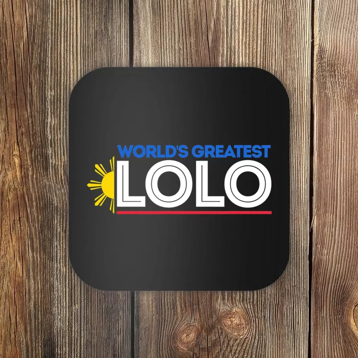 Worlds Greatest Lolo Filipino Grandpa Pinoy Fathers Day Coaster